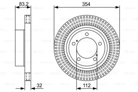 Диск гальмівний LEXUS LX, TOYOTA TUNDRA, TOYOTA SEQUOIA, BOSCH (0986479V50)