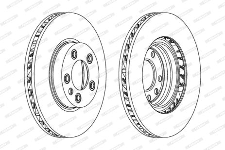 Диск тормозной VW TOUAREG, PORSCHE CAYENNE, FERODO (DDF1591RC1)