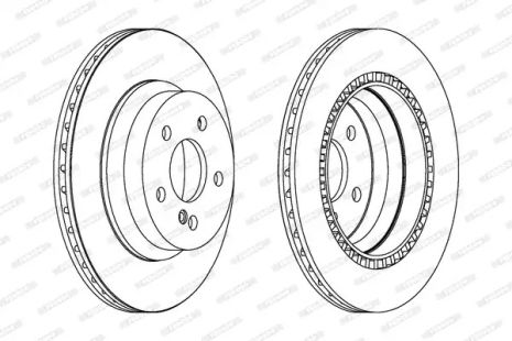Диск гальмівний MERCEDES-BENZ CLS, MERCEDES-BENZ E-CLASS, MERCEDES-BENZ GLK-CLASS, FERODO (DDF1672)