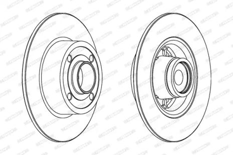 Диск тормозной RENAULT MEGANE, RENAULT CLIO, RENAULT WIND, FERODO (DDF15711)