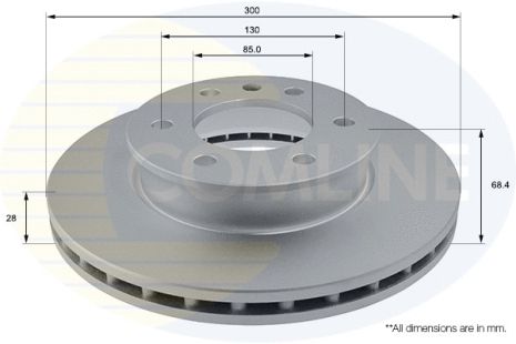 Диск тормозной VW CRAFTER, MERCEDES-BENZ SPRINTER, MERCEDES-BENZ T1, COMLINE (ADC1640V)