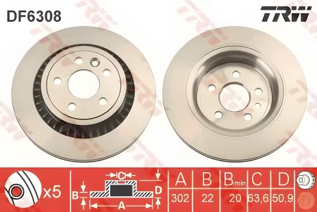 ΠΠΈΡΠΊ Π³Π°Π»ΡΠΌΡΠ²Π½ΠΈΠΉ VOLVO ASIA, VOLVO XC60, TRW (DF6308) ΠΠΈΡΠΊ Π³Π°Π»ΡΠΌΡΠ²Π½ΠΈΠΉ VOLVO ASIA, VOLVO XC60, TRW (DF6308)