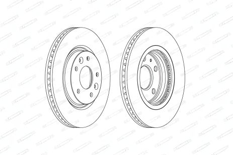 Тормозной диск для RENAULT KOLEOS, NISSAN QASHQAI, X-TRAIL, FERODO (DDF2466C)