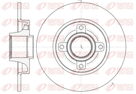 Диск тормозной DS DS, CITROËN DS3, PEUGEOT 208, REMSA (6101400)