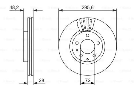 Диск тормозной MAZDA MPV, MAZDA CX-7, BOSCH (0986479758)