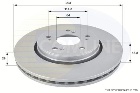 Диск тормозной HONDA CR-V, HONDA CROSSTOUR, COMLINE (ADC0560V)