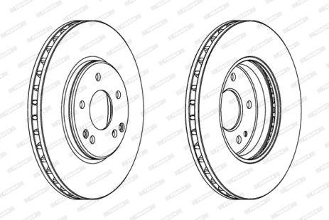 Диск тормозной CHRYSLER CROSSFIRE, MERCEDES-BENZ CLC-CLASS, SLK, FERODO (DDF1136C)