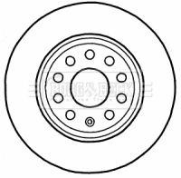 Диск гальмівний SKODA SUPERB, SEAT LEON, AUDI A3, BORG & BECK (BBD4546)