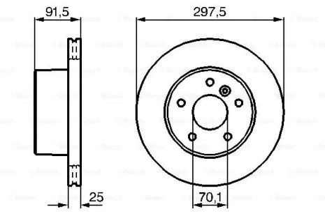 Диск гальмівний LAND ROVER, BOSCH (0986479146)