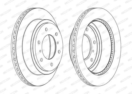 Диск тормозной MITSUBISHI PAJERO, FERODO (DDF1385C)