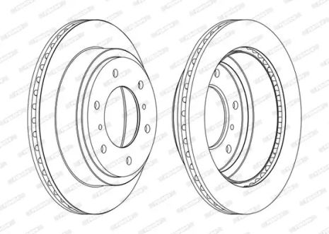 Диск тормозной MITSUBISHI PAJERO, FERODO (DDF1385C)