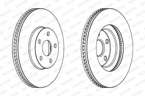 Диск тормозной TOYOTA CALDINA, TOYOTA ALLION, TOYOTA PREMIO, FERODO (DDF1484C)