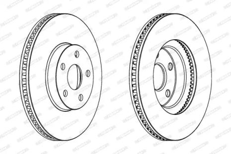 Диск тормозной TOYOTA CALDINA, TOYOTA ALLION, TOYOTA PREMIO, FERODO (DDF1484C)