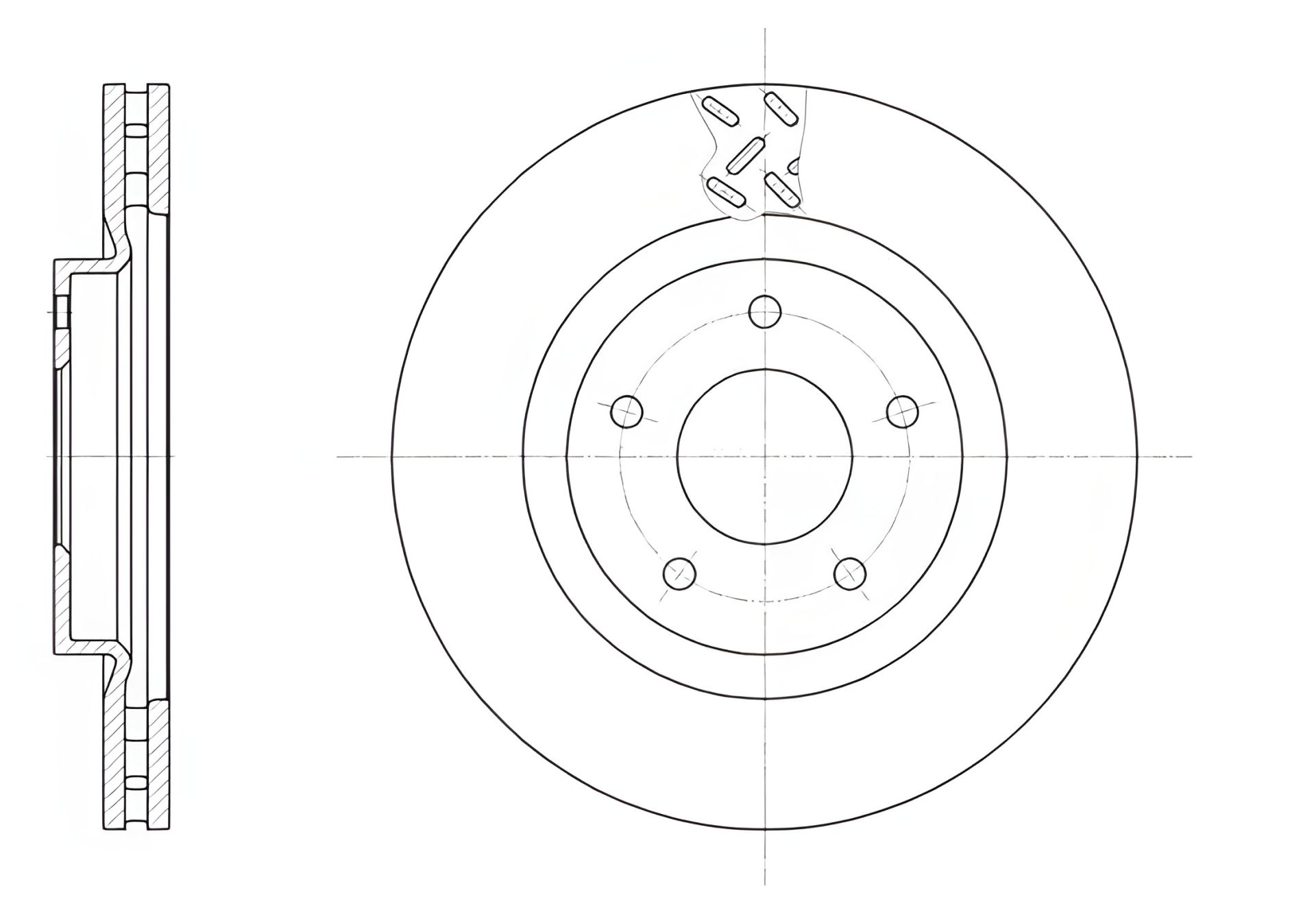 Гальмівний диск PEUGEOT 4008, CITROËN C4, CHRYSLER SEBRING, REMSA (6155310) Гальмівний диск PEUGEOT 4008, CITROËN C4, CHRYSLER SEBRING, REMSA (6155310)