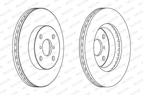 Диск тормозной DAIHATSU CHARADE, TOYOTA YARIS, FERODO (DDF1587)