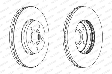 Диск гальмівний VOLVO C30, FORD FOCUS, FORD GRAND, FERODO (DDF1222)