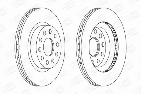 Диск тормозной SKODA YETI, SEAT ALTEA, VW GOLF, CHAMPION (562237CH)