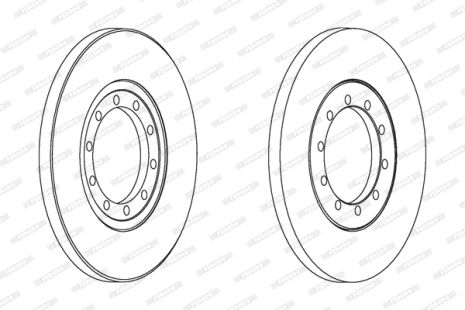 Диск гальмівний FORD TRANSIT, FERODO (DDF1537)