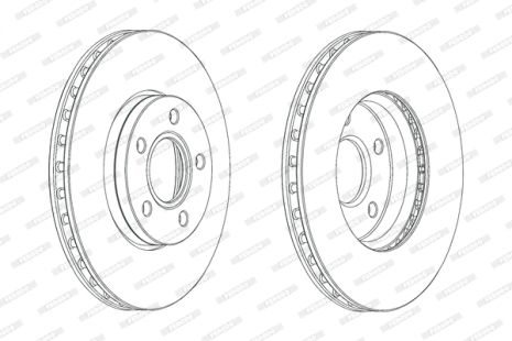 Диск тормозной FORD GRAND, FORD C-MAX, FORD FOCUS, FERODO (DDF2062C)