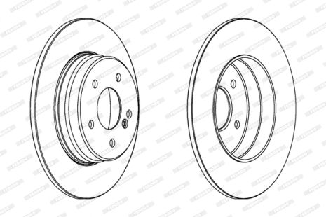 Диск гальмівний MERCEDES-BENZ CLC-CLASS, MERCEDES-BENZ SLK, MERCEDES-BENZ CLK, FERODO (DDF963C)