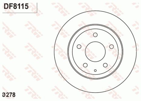 Диск тормозной MAZDA (FAW), MAZDA 6, TRW (DF8115)