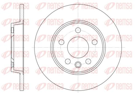 Диск гальмівний VW TRANSPORTER, REMSA (655800)