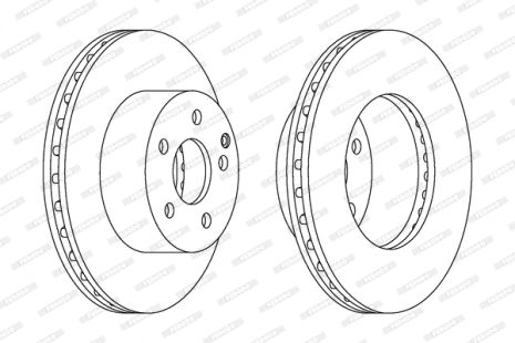 Диск тормозной TOYOTA COROLLA, TOYOTA AURIS, FERODO (DDF1668)