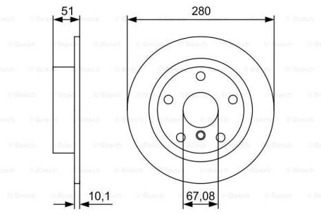 Диск гальмівний MINI MINI, BMW 1, BMW 2, BOSCH (0986479C92)