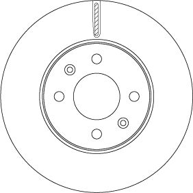 Диск тормозной KIA RIO, HYUNDAI SOLARIS, HYUNDAI ACCENT, TRW (DF6794)