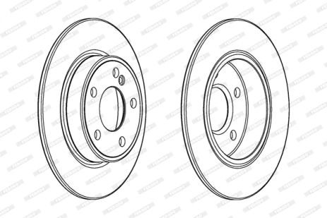Диск тормозной MERCEDES-BENZ CLA, MERCEDES-BENZ A-CLASS, MERCEDES-BENZ B-CLASS, FERODO (DDF2335C)