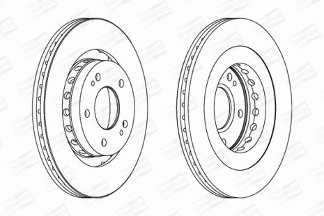 Диск тормозной PEUGEOT 4007, CITROËN C-CROSSER, MITSUBISHI OUTLANDER, CHAMPION (562528CH)