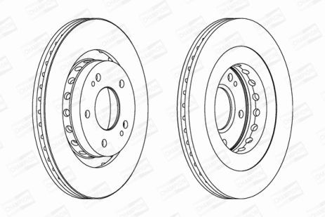 Диск тормозной PEUGEOT 4007, CITROËN C-CROSSER, MITSUBISHI OUTLANDER, CHAMPION (562528CH)