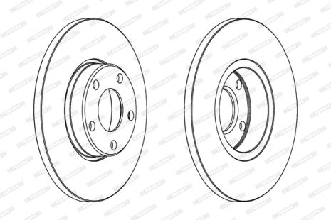 Диск гальмівний AUDI A6, AUDI A4, AUDI 100, FERODO (DDF324)