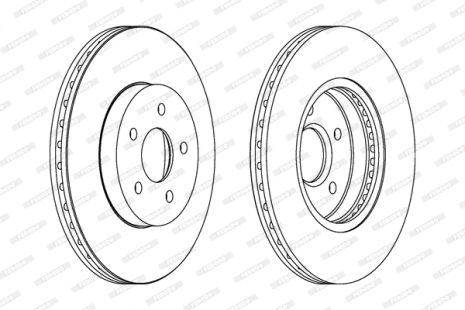 Диск тормозной FORD (CHANGAN), JAGUAR X-TYPE, FORD MONDEO, FERODO (DDF1125)