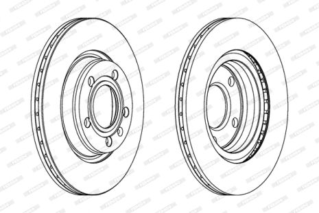 Диск тормозной VW PASSAT, AUDI A8, AUDI A4, FERODO (DDF1708)