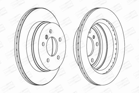 Диск тормозной BMW 1, BMW X1, BMW 3, CHAMPION (562442CH)