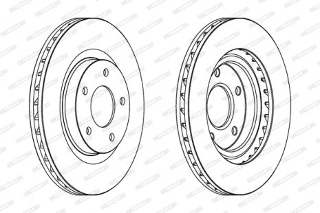 Диск тормозной MITSUBISHI ASX, CHRYSLER 200, DODGE CALIBER, FERODO (DDF1624)