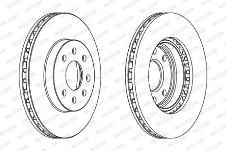 Диск гальмівний CHEVROLET OPTRA, DAEWOO NUBIRA, DAEWOO LUBLIN, FERODO (DDF1097)