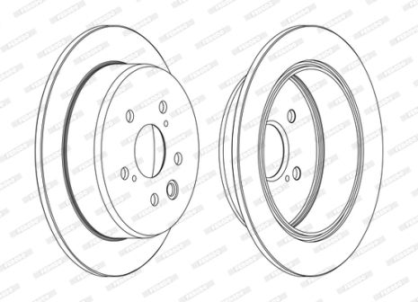 Диск тормозной TOYOTA MARK, LEXUS IS, TOYOTA CROWN, FERODO (DDF1815C)