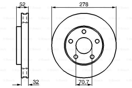 Диск гальмівний OPEL SINTRA, BOSCH (0986478486)