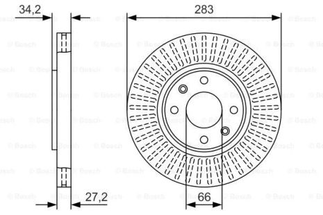 Диск гальмівний OPEL CROSSLAND, DS DS, PEUGEOT 5008, BOSCH (0986479W69)