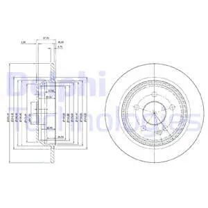 Диск тормозной MERCEDES-BENZ VITO, MERCEDES-BENZ VIANO, DELPHI (BG3969)