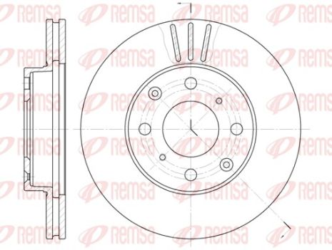 Диск тормозной HONDA CIVIC, REMSA (610810)