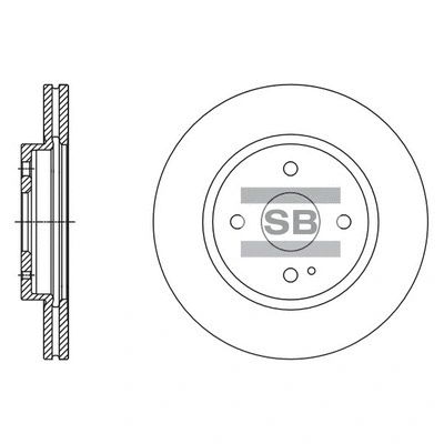 Диск гальмівний MAZDA 2, SANGSIN (SD4418)
