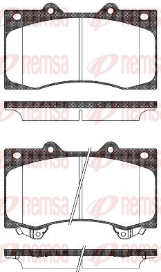 Комплект тормозных колодок, дисковый тормоз NISSAN PATROL, REMSA (150602)