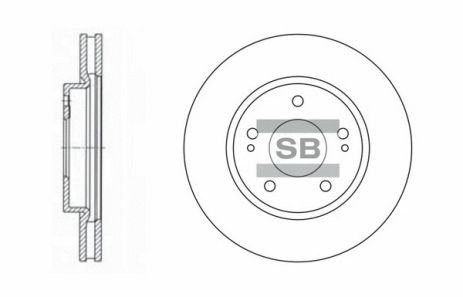 Диск гальмівний MITSUBISHI LANCER, SANGSIN (SD4308)