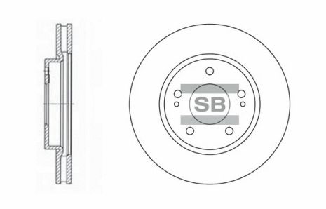Диск тормозной MITSUBISHI LANCER, SANGSIN (SD4308)