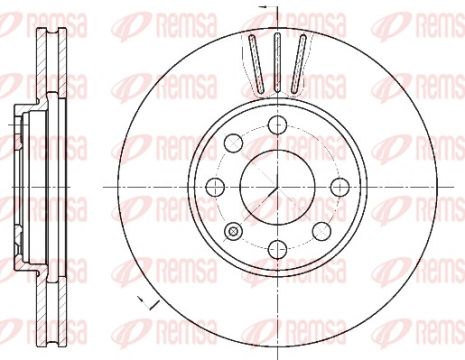 Диск гальмівний OPEL ASTRA, REMSA (657210)