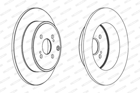 Диск гальмівний TOYOTA COROLLA, FERODO (DDF1421)