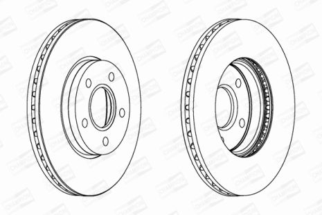 Диск тормозной VOLVO C30, FORD FOCUS, FORD GRAND, CHAMPION (562364CH)